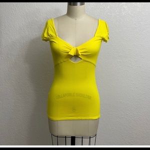 Venus yellow off shoulder top